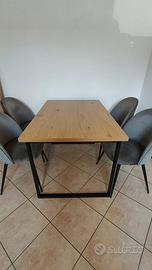Tavolo color rovere caldo/nero 80x120 cm