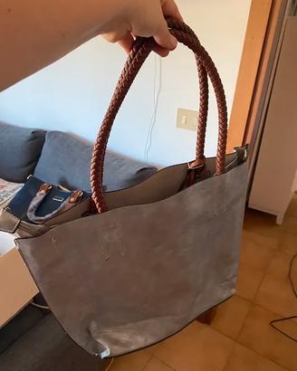Grande borsa argentata