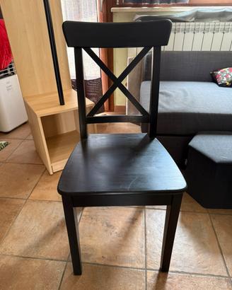 N.4 sedie nere INGOLF IKEA.