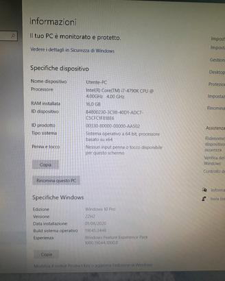 Pc intel core i7 con video philips 14”