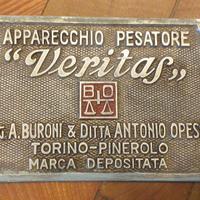 Targa apparecchio pesatore Veritas