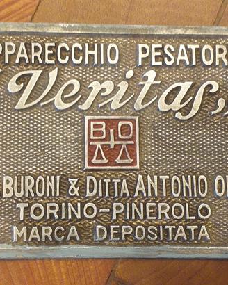 Targa apparecchio pesatore Veritas