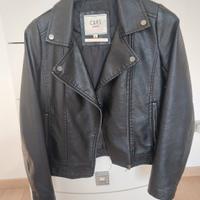 Giacca ecopelle nera ragazza