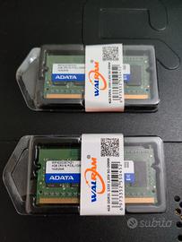 GB RAM DDR 3 AData 1600 MHz  Pc3L 12800 S