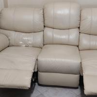 divano  vera pelle 3 posti