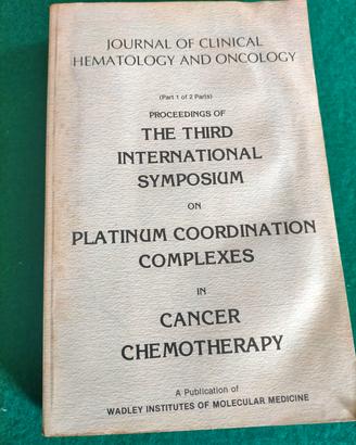 LIBRO 3° SIMPOSIO SULL' USO DEL PLATINO NEL CANCRO