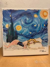 Box quadro Gin J rose 80 esimo Milo Manara