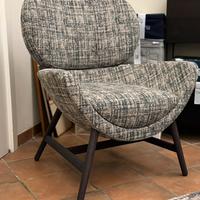 Poltrona tessuto corda e verde