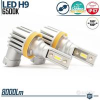 Kit Full LED H9 per Fendinebbia Luce 6500K 8000LM