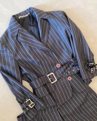 Tailleur giacca e pantalone gessato marca taglia42
