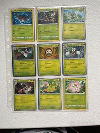 Lotto carte Pomemon Erba