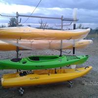 CARRELLO e STRUTTURA portaCANOE e KAYAK