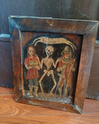 Antico raro memento mori vanitas chiesa epoca