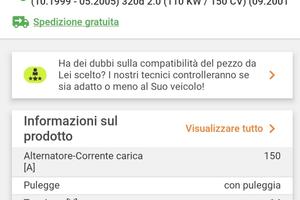 Alternatore magneti marelli nuovo bmw e46 320d