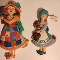 bamboline ceramica da appendere terracotta