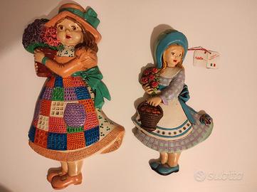 bamboline ceramica da appendere terracotta
