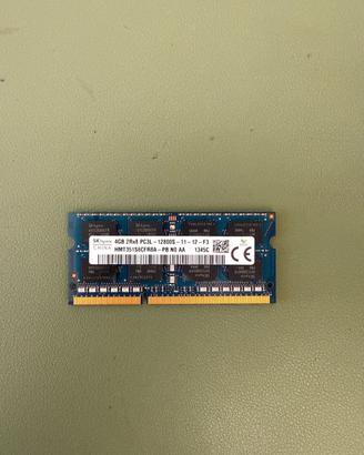 Memoria ram ddr3 da 4gb