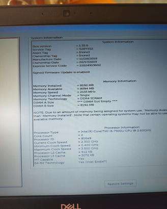 Laptop portatile Dell Latitude 5490