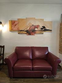 Divano letto in pelle manifattura italiana