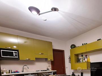 Lampadario con luce alogena calda