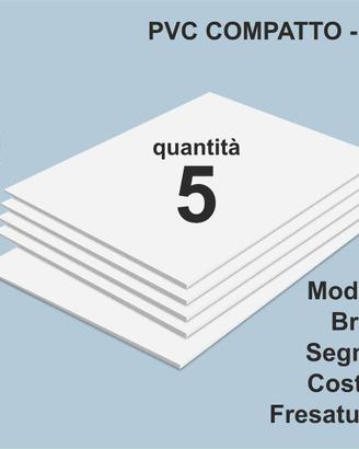 5pz Pannelli in plastica PVC forex 3mm - dim. A3