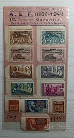 francobolli colonie Francesi
