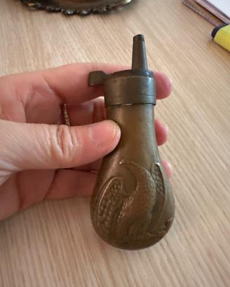 Fiaschetta polvere in ottone ‘800 - funzionante