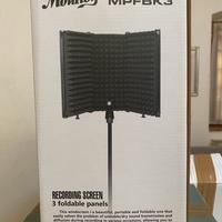 scudo isolamento per microfono pieghevole