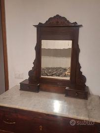 Specchiera Anni 70 con base appoggiabile