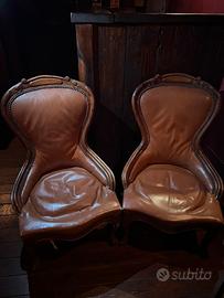 Poltrone vintage in pelle