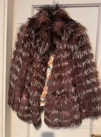 Pelliccia vintage sfumata viola