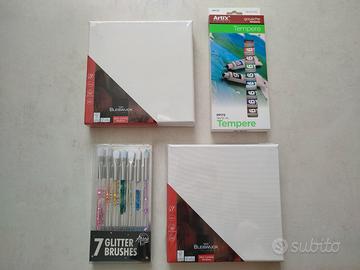Starter Kit pittura🎨 - Tele, pennelli e tempere