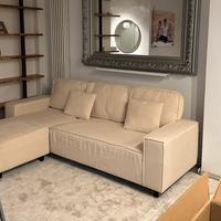 Divano velluto a costine panna