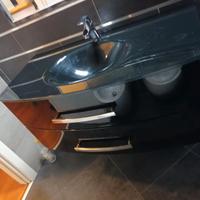 MOBILE BAGNO SOSPESO NERO 100X50