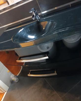 MOBILE BAGNO SOSPESO NERO 100X50