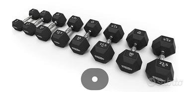 Set completo Manubri technogym Hexagon Dumbbells