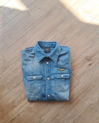 camicia Aeronautica Militare Blu Uomo