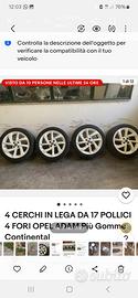 CERCHI LEGA DA 17" PROFILO OPEL