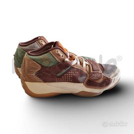 SCARPE UOMO JORDAN ZION 2 VOODOO MARRONE ARANCIO E
