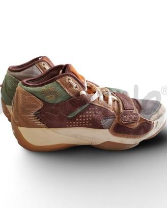 SCARPE UOMO JORDAN ZION 2 VOODOO MARRONE ARANCIO E