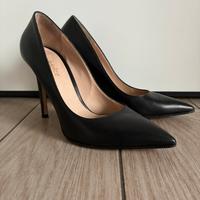 Décolleté pelle nera tacco 10 mis 38