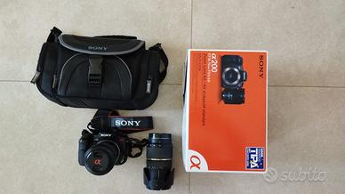 SONY  alpha 200 + Kit zoom e borsa