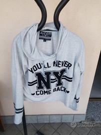 Felpa corta Alcott cappuccio stile college Tg L
