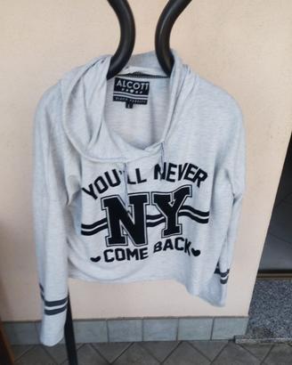 Felpa corta Alcott cappuccio stile college Tg L
