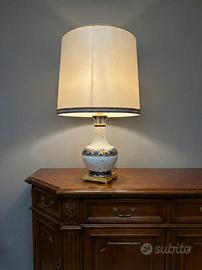 Lampada da tavolo in ceramica decorata Mangani