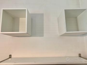 Mensola con supporto in INOX + cubotti IKEA