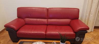 divano 3 posti in pelle