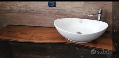 Tavoli scrivania top bagno in legno massello