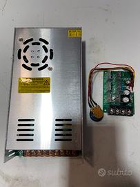 Trasformatore 24v 25A 600w con regolatore potenza