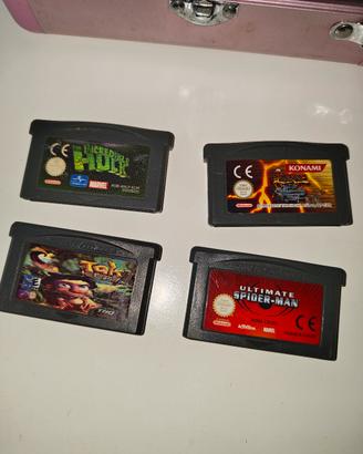 Lotto 4 cartucce gioco Nintendo Advance 